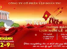 THÔNG BÁO NGHỈ LỄ QUỐC KHÁNH VIỆT NAM 02/09/2024